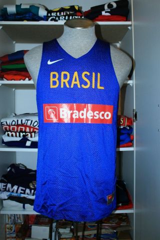 Vtg Brazil Brasil Fiba Americas U18 Match Game Worn Basketball Jersey Shirt 2014