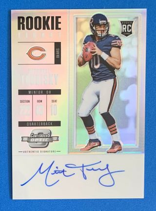 2017 Contenders Optic Mitchell Trubisky Rookie Ticket Auto Autograph