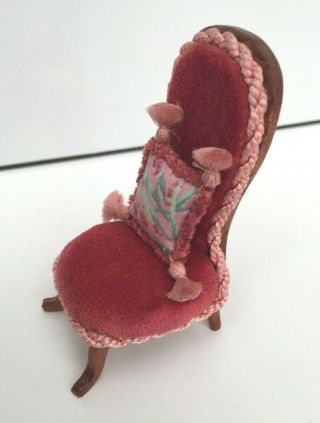 Vintage Brian Masters Little Pink Bedroom Chair Dolls House Dollhouse