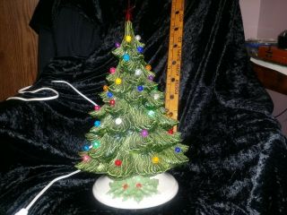 Vintage Christmas Ceramic Light Up Tree