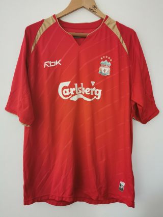 Vintage Liverpool 2005 / 2006 Red Cup Football Shirt Size Xl