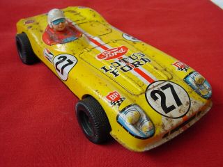 Tinplate Lotus Ford No27 Vintage Japan Friction Drive Race Car (see My Items)