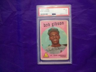 1959 Topps 514 Bob Gibson Psa 1.  5