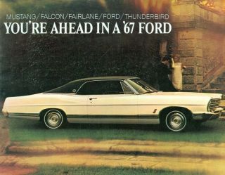 1967 Ford Mustang/falcon/fairlane/thunderbird Sales Brochure 16 Pages