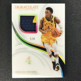 2018 - 19 Immaculate Victor Oladipo Numbers Patch 1/4
