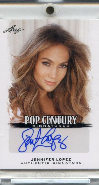 2012 Leaf Pop Century Jennifer Lopez Signature Auto Autograph