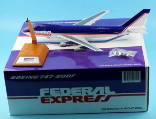 Jc Wings 1:200 Federal Express Boeing 747 - 200f Diecast Aircraft Model N633fe