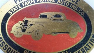 Brass Missouri Farm Bureau Federation License Plate Topper State Farm Auto Ins