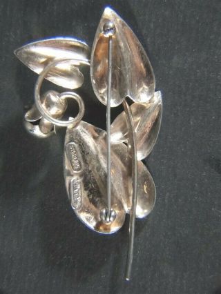 Vintage McClelland Barclay Signed Sterling Silver Vermeil Pin BROOCH 2