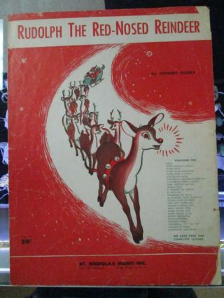 Vintage Rudolph The Red Nosed Reindeer Sheet Music By Johnny Marks
