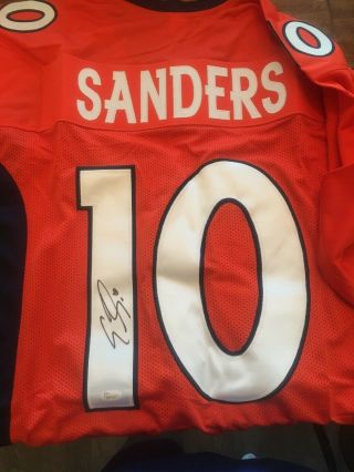 Emmanuel Sanders Autographed Orange Denver Broncos Jersey - Jsa W Auth