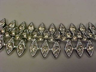 Vintage Sarah Coventry " Crystal Snowflakes " Bracelet