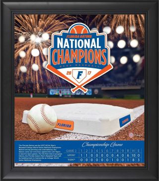 Florida Gators Framed 2017 Baseball College World Series Champs 15x17 Collage