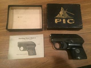 Vintage Starting Pistol Pic Germany Em - Ge Mod 6 Comes & Papers