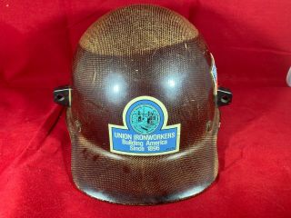 Vintage Fiberglass Msa Skullgard Hard Hat Ironworker