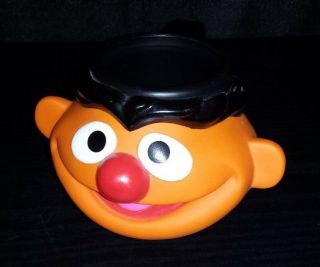 Vintage 1995 Sesame Street Ernie 3d Face Applause Inc Plastic Mug Cup