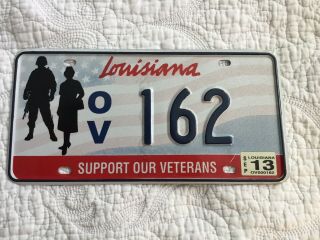Awesome License Plate Louisiana Support Our Veterans Ov162
