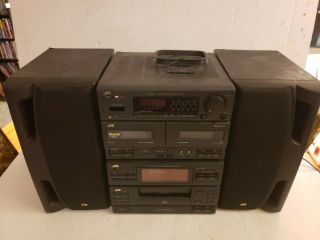 Jvc Mx - 55m Vintage High - End Compact Component System W/ Speakers 6 Cd Cassette,