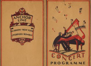 Vintage T.  S.  S.  Transylvania - Anchor Line - 1939 - Concert Program Glasgow