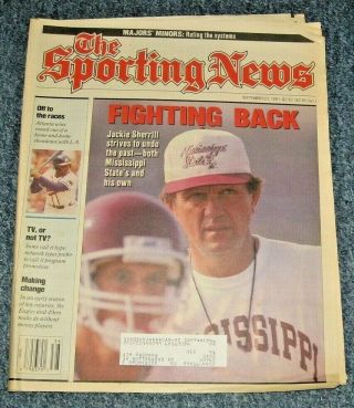 Vintage The Sporting News September 23,  1991 Jackie Sherrill Mississippi State