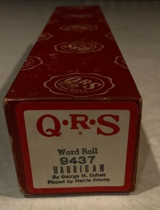 Vintage Qrs Word Roll 9437 “harrigan” By George M.  Cohan.  Never Played.