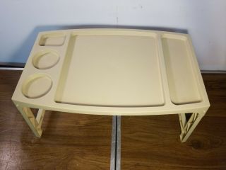 Vintage Breakfast In Bed Tray Lap Food Drink Serving Plastic With Detached Legs