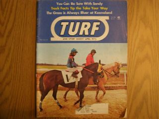 Turf And Sport Digest April 1973 Issue Sandy Hawley On Cover