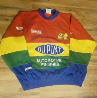Vintage Jeff Gordon Dupont Sweatshirt Sz Large Nascar 90’s Colorbock