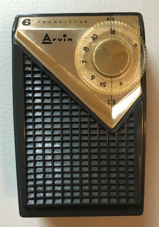 Vintage Arvin 6 Transistor Radio,  61r19