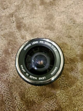 Vintage Canon Fd 24mm 1:2.  8 Lens Made In Japan