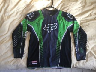 Fox Racing Jersey Men Large Signed By Ryan Nyquist Pro Bmx Rider