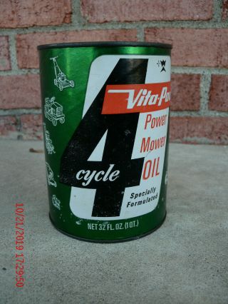 Vintage Western Auto Vita Power 4 Cycle Quart Oil Can - 1960 