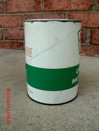 vintage Sinclair Opaline quart motor oil can - early 1960 ' s 3