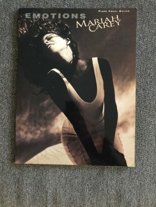 Vintage Mariah Carey Emotions Vocal Guitar Sheet Music Song Book Songbook 1992