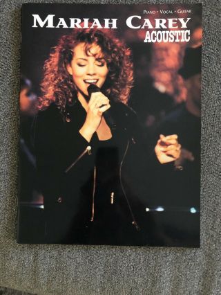 Vintage Mariah Carey Unplugged Vocal Guitar Sheet Music Song Book Songbook 1992