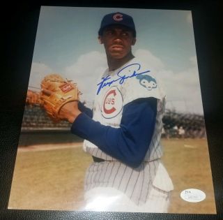Ferguson Fergie Jenkins Hof Chicago Cubs Signed 8x10 Vintage Photo Jsa