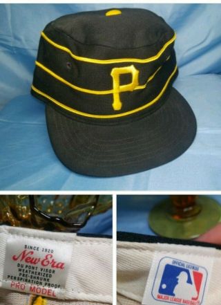 Pittsburgh Pirates Vintage Era 70s Pro Model Pill Box Hat Cap 7 1/4 Usa Made
