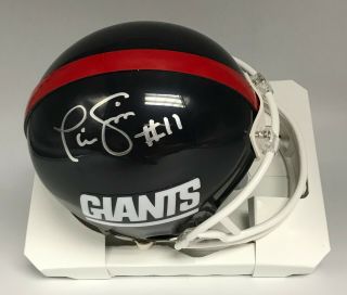 Phil Simms Signed York Giants Mini Helmet Autographed Jsa Witnessed Auto