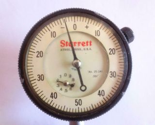 Vintage Starrett No.  25 - 341.  001 " Dial Indicator Jeweled Machinist 