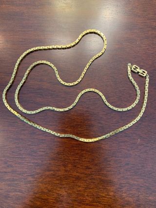 Vintage Givenchy Thick Gold Tone Chain Necklace 36 " Heavy Signed
