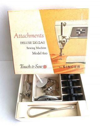 Vintage Singer Sewing Machine Attachments W/ Box