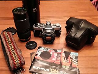 Vintage - Olympus Om - 1 Md - 35mm Camera Kit.
