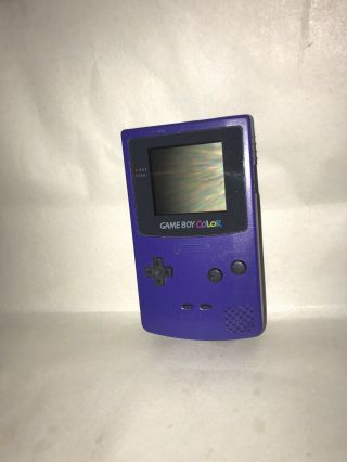 Vintage Nintendo Game Boy Color CGB - 001 1998 Purple Fast 2