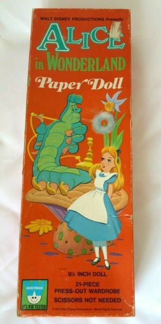 Vintage Alice In Wonderland Paper Doll Walt Disney Productions Disneyland