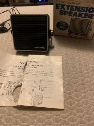 Vintage Radio Shack Realistic Extension Speaker Cb & Scanners 21 - 549