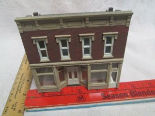 Vtg Ho Scale Two Story Store Front Brick Building 4.  4 " By 3.  8 " Unmarked Heavy Nr