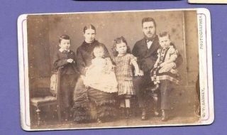 Victorian Family Vintage Old Cdv Photo Sankey Of Burton On Trent Lk