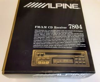 Vintage Alpine 7804 Am/fm Cd Car Audio Stereo W/ Faceplate Receiver Player As - Is