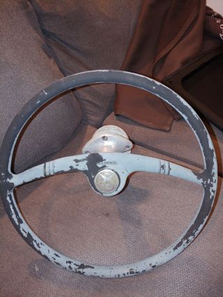 Vintage Kainer Boat Steering Wheel Assembly