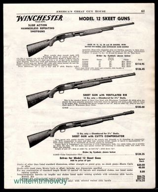 1951 Winchester Model 12 Skeet Gun Slide Action Shotgun Ad